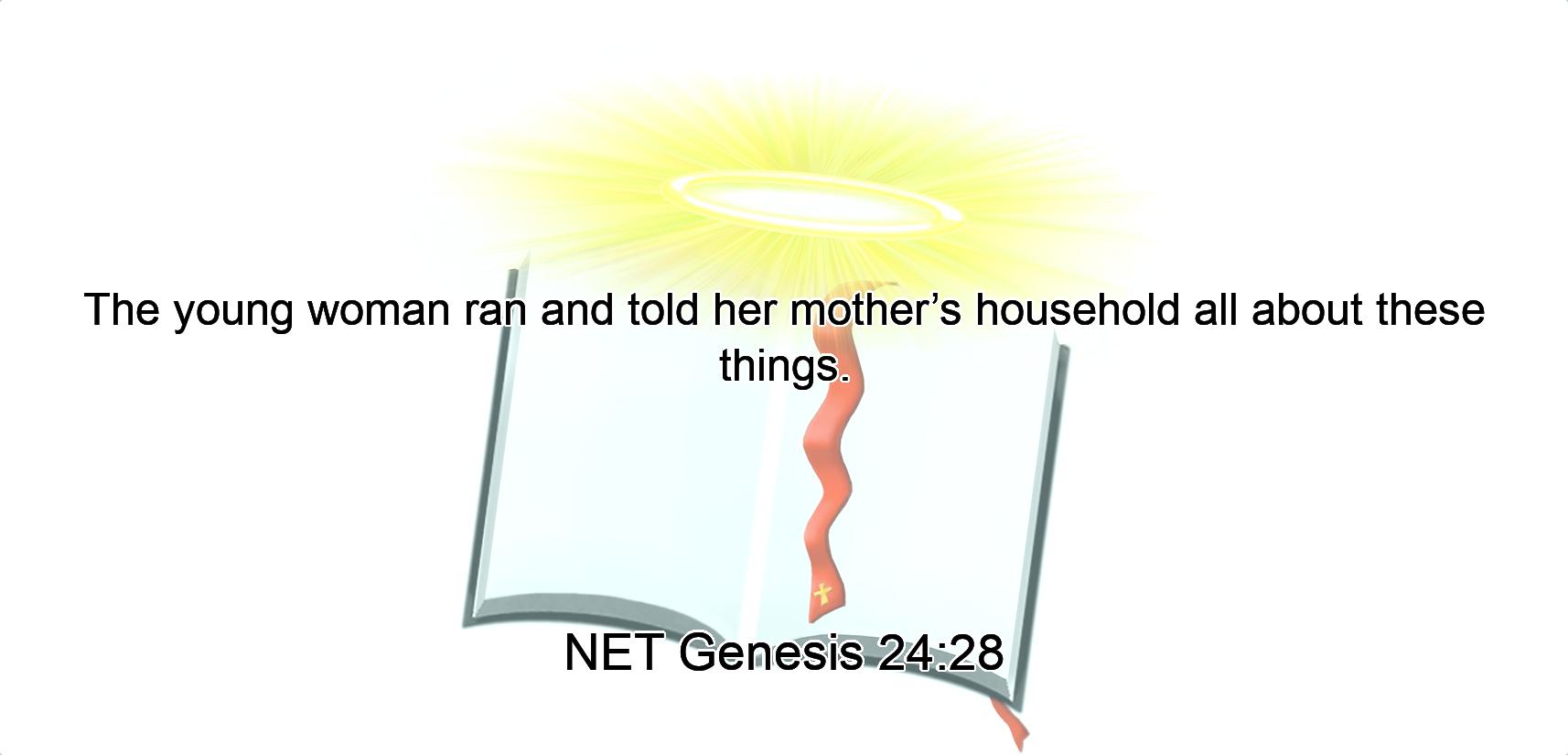 The young woman ran and told her mother’s household all about  these things.