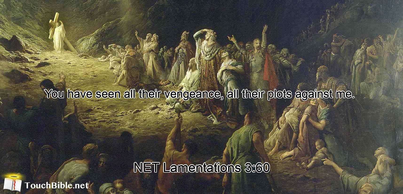 You have seen all their vengeance, all their plots against me. 