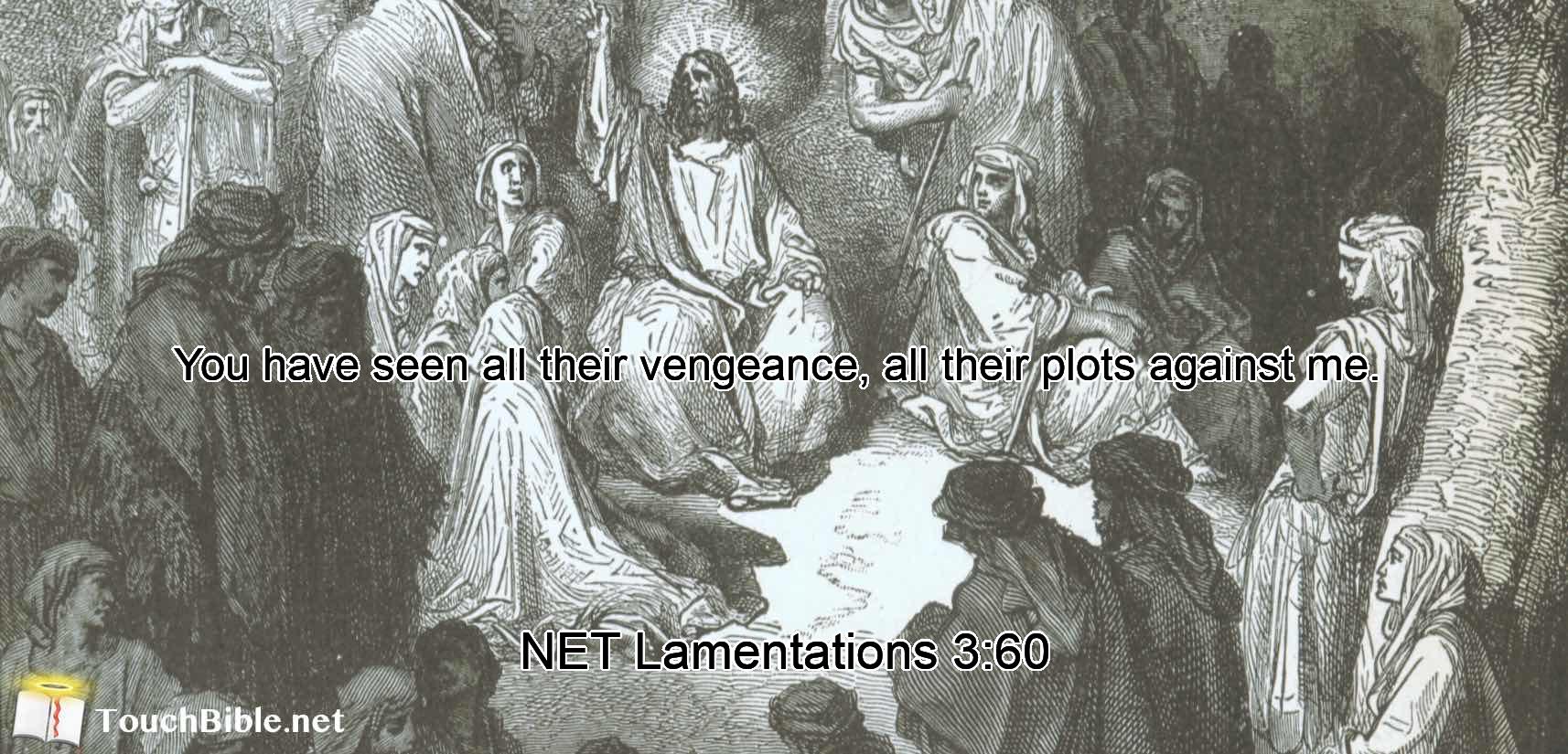 You have seen all their vengeance, all their plots against me. 